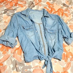 Jean Tie Knot Jacket Sz XL